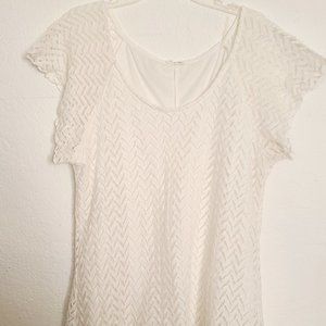 Women Lace Knit Blouse